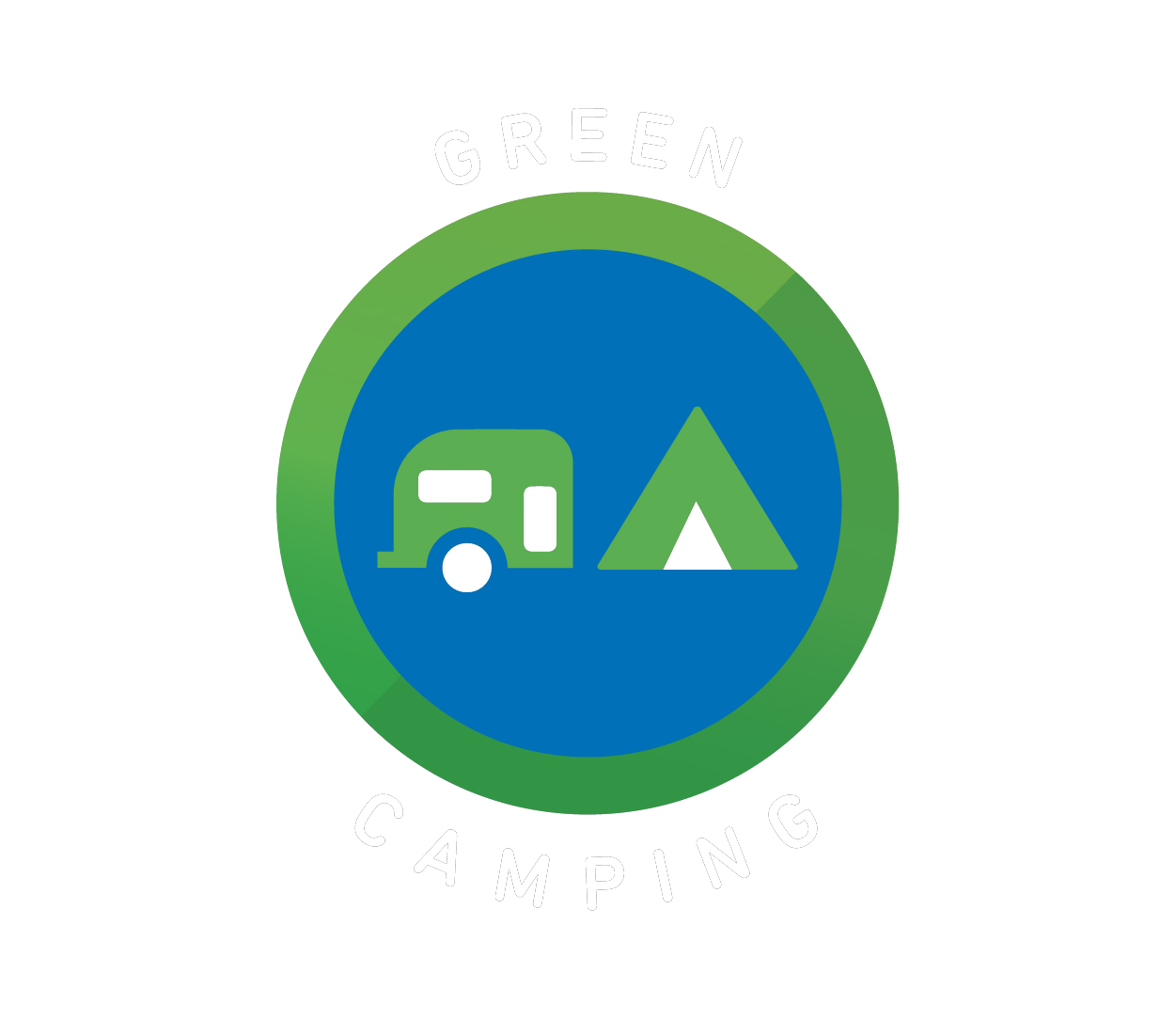 grøn camping mærket